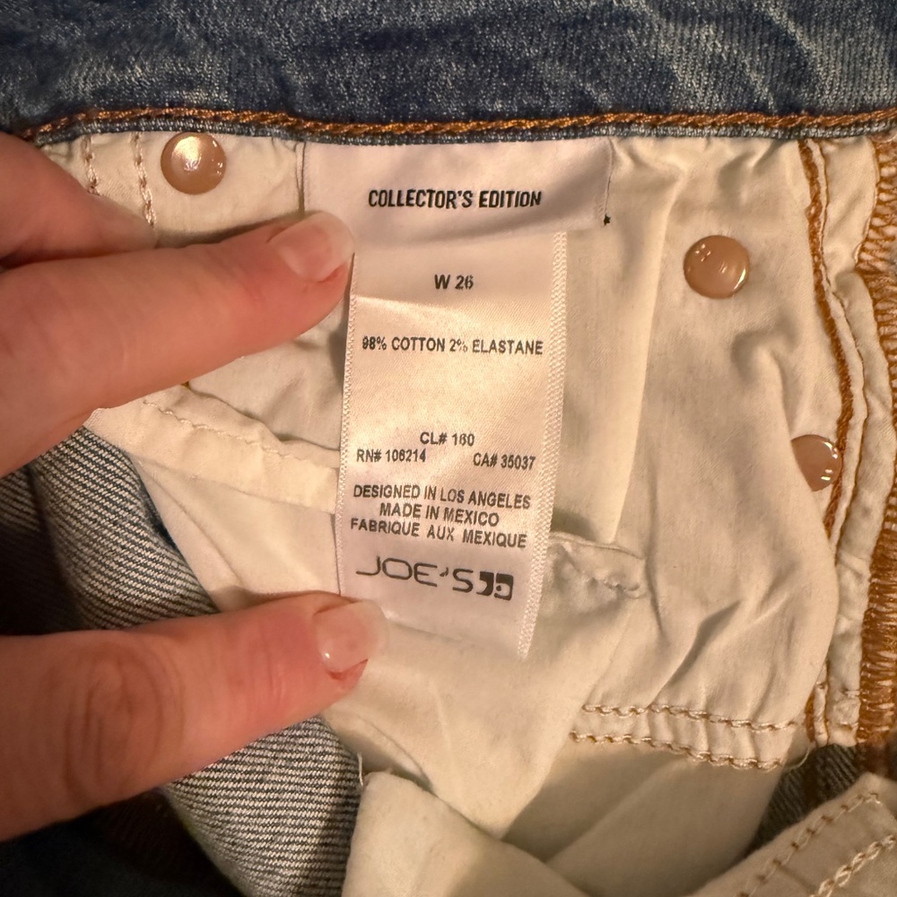 Like new!! Joe's Jeans Collector's Edition High-Low Frayed Denim Skirt w26 - Picture 8 of 9